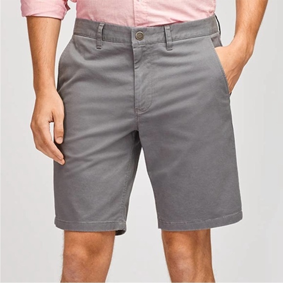 BONOBOS Stretch Washed Chino Shorts Gray 9” Inseam Casual Coastal Size 28 - Picture 10 of 10